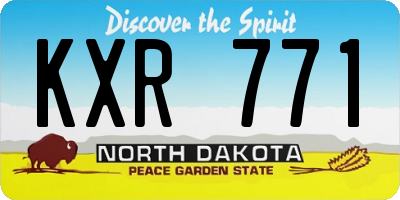 ND license plate KXR771