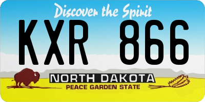ND license plate KXR866