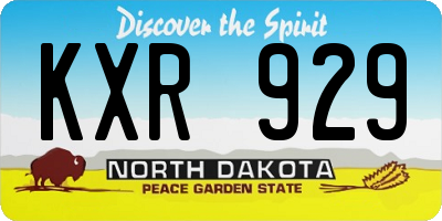 ND license plate KXR929