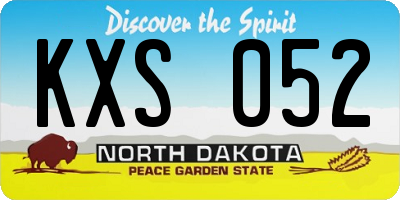ND license plate KXS052
