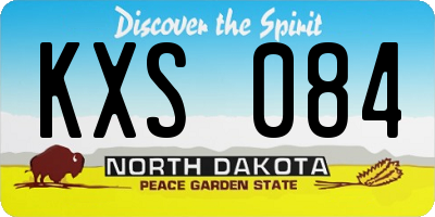 ND license plate KXS084