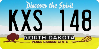 ND license plate KXS148