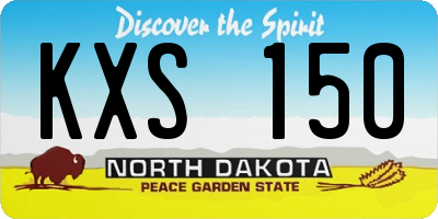 ND license plate KXS150
