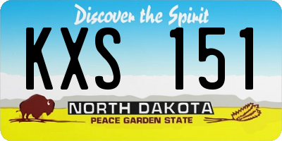ND license plate KXS151