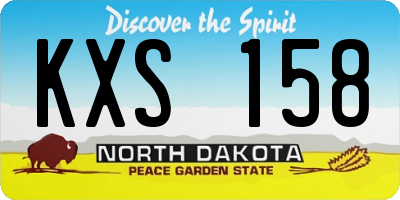 ND license plate KXS158