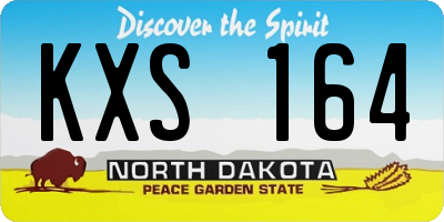 ND license plate KXS164