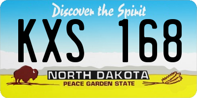 ND license plate KXS168