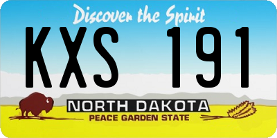 ND license plate KXS191