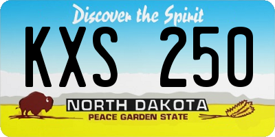 ND license plate KXS250