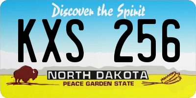 ND license plate KXS256