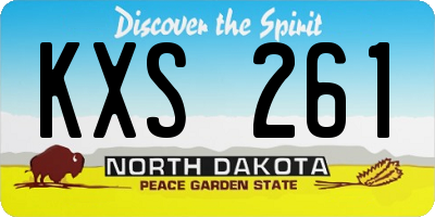 ND license plate KXS261