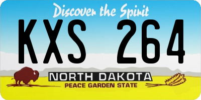 ND license plate KXS264