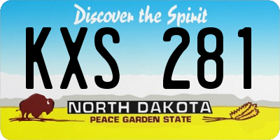 ND license plate KXS281