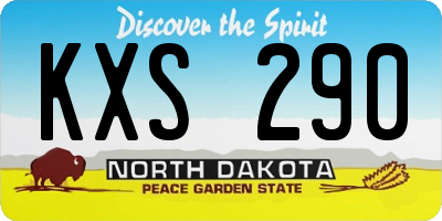ND license plate KXS290