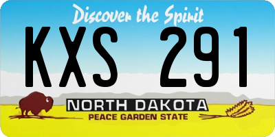 ND license plate KXS291