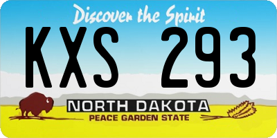 ND license plate KXS293