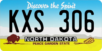 ND license plate KXS306