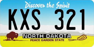 ND license plate KXS321