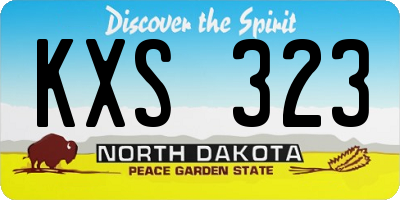 ND license plate KXS323