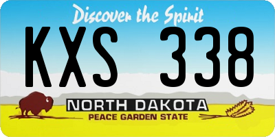ND license plate KXS338