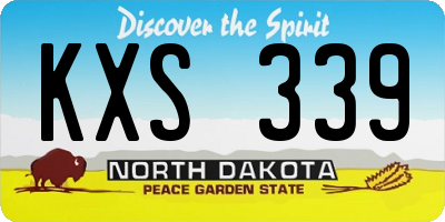 ND license plate KXS339
