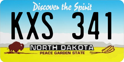 ND license plate KXS341