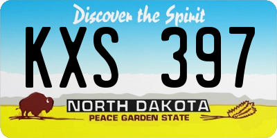 ND license plate KXS397