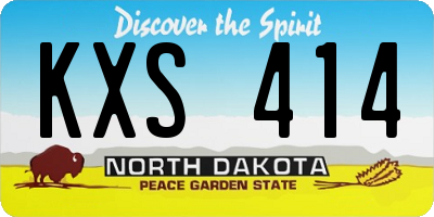 ND license plate KXS414