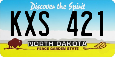 ND license plate KXS421