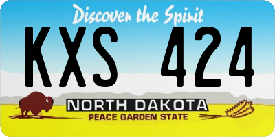 ND license plate KXS424
