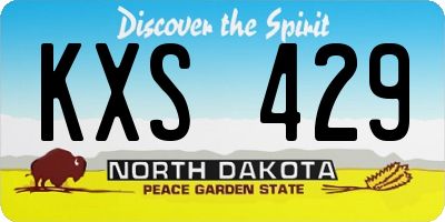 ND license plate KXS429