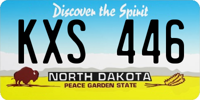 ND license plate KXS446
