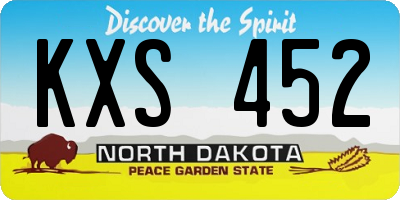 ND license plate KXS452