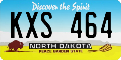 ND license plate KXS464