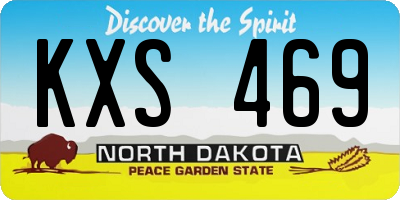 ND license plate KXS469