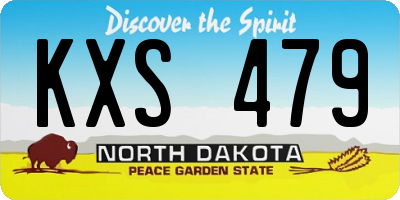 ND license plate KXS479