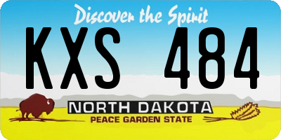 ND license plate KXS484