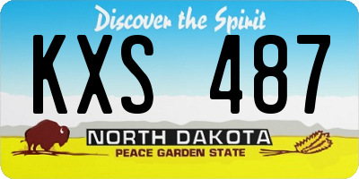 ND license plate KXS487