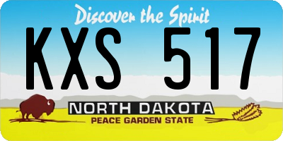 ND license plate KXS517