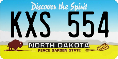 ND license plate KXS554