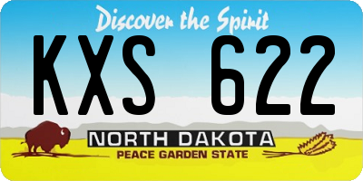 ND license plate KXS622