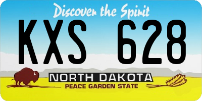 ND license plate KXS628