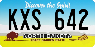 ND license plate KXS642