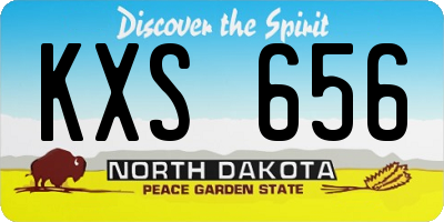 ND license plate KXS656