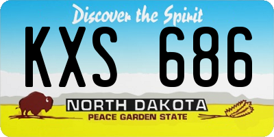 ND license plate KXS686