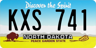 ND license plate KXS741