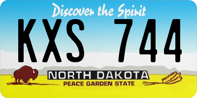 ND license plate KXS744