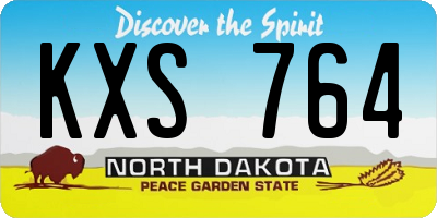 ND license plate KXS764