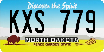 ND license plate KXS779