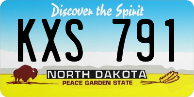 ND license plate KXS791